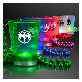 1.5 oz. Light Up Shot Glass on Party Bead Necklaces