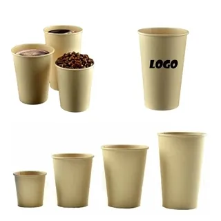 Disposable To Go Coffee Paper Cup, Bamboo Pulp Cup