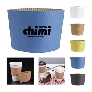 Full Color Disposable Kraft Coffee Cup Sleeve