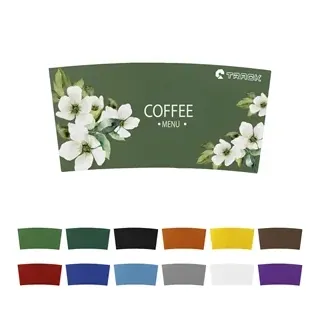 Full Color Disposable Kraft Coffee Cup Sleeve