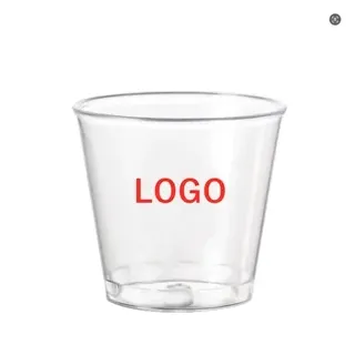 1oz clear plastic small wine shot glass or tasting cup