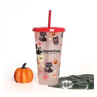 Halloween Color-Changing Ghost Plastic Tumbler Cup